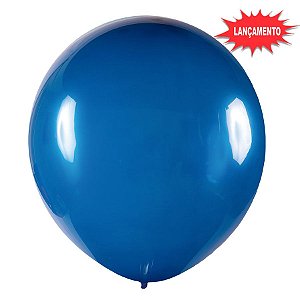 Balão de Festa Redondo Profissional Látex Liso 24'' 60cm - Azul Marinho - 3 unidades - Art-Latex - Rizzo