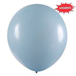 Balão de Festa Redondo Profissional Látex Liso 24'' 60cm - Azul Claro - 3 unidades - Art-Latex - Rizzo