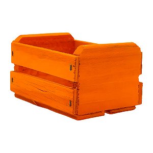 Caixote de Madeira Laranja 11,5x8x6,5cm - 1 unidade - Rizzo