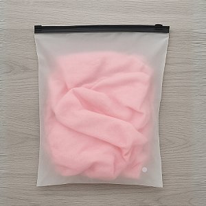 Saco Trilho Zip Preto - Transparente Fosco Com Furo - 20x30cm - 50 unidades - Rizzo