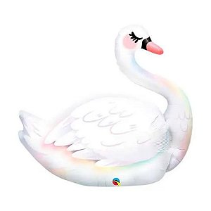 Balão de Festa Microfoil 36" 91cm - Cisne - 1 unidade - Qualatex Outlet - Rizzo