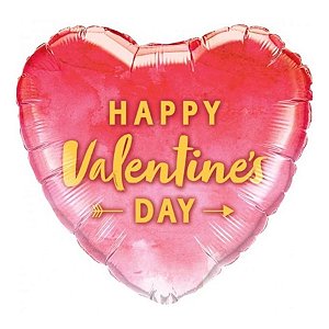 Balão de Festa Microfoil 18" 45cm - Coração Valentine's Day Flecha - 1 unidade - Qualatex Outlet - Rizzo