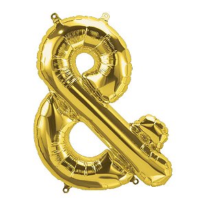 Balão de Festa Microfoil 16" 40cm - Simbolo & Ouro - 1 unidade - Qualatex Outlet - Rizzo