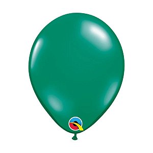Balão de Festa Látex Liso - Verde Esmeralda - 9" 22cm - 100 unidades - Qualatex Outlet - Rizzo