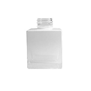 Frasco para aromatizador de Vidro - Cubo Branco - 100ml - 1 unidade - Rizzo