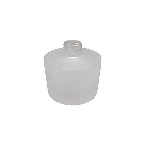 Frasco para Perfumaria de Vidro Redondo Largo - Picolo Branco Fosco - 240ml - 1 unidade - Rizzo