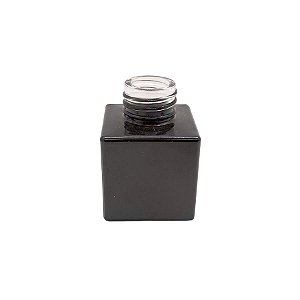 Frasco para aromatizador de Vidro Cubo - Liverpool Preto - 50ml - 1 unidade - Rizzo