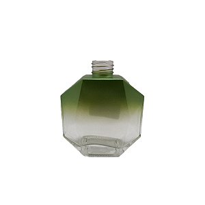 Frasco para Perfumaria de Vidro Retângular - Sintra Verde/Transparente Degradê - 100ml - 1 unidade - Rizzo