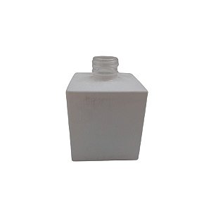Frasco para aromatizador de Vidro Cubo - Branco - 250ml - 1 unidade - Rizzo