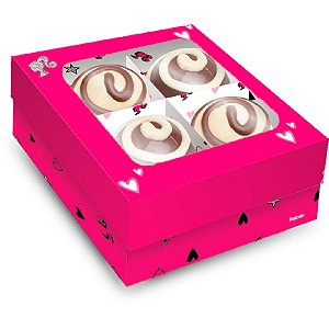 Caixa 4 Bombons Quadrado com Visor - Barbie - 1 unidade - Festcolor - Rizzo