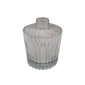 Frasco para Perfumaria de Vidro Redondo - Difusor Transparente - 200ml - 1 unidade - Rizzo