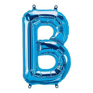Balão de Festa Microfoil 34" 86cm - Letra B Azul - 1 unidade - Qualatex Outlet - Rizzo
