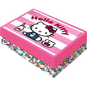 Caixa para Presente Retangular P - Hello Kitty Rosa - 1 unidade - Festcolor - Rizzo