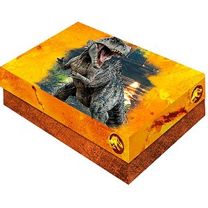Caixa para Presente Retangular G - Jurassic World 3  - 1 unidade - Festcolor - Rizzo