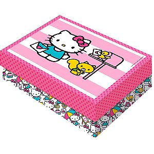 Caixa para Presente Retangular G - Hello Kitty Rosa - 1 unidade - Festcolor - Rizzo