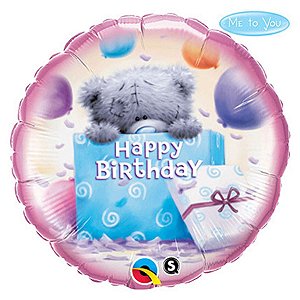 Balão de Festa Microfoil 18" 45cm - Redondo Presente de Aniversário Tatty Teddy - 1 unidade - Qualatex Outlet - Rizzo