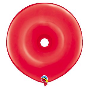 Balão de Festa Látex Donut - Vermelho - 16" 40cm  - 25 unidades - Qualatex Outlet - Rizzo