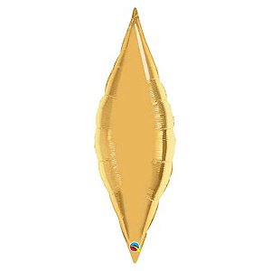 Balão de Festa Microfoil 27" 68cm - Taper Ouro  - 1 unidade - Qualatex Outlet - Rizzo