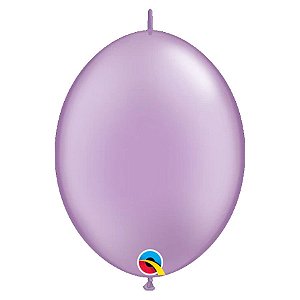 Balão de Festa Látex Liso Q-Link - Lavenda Perolado - 12" 30cm - 50 unidades - Qualatex Outlet - Rizzo