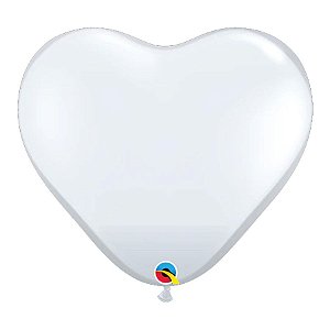 Balão de Festa Látex Liso - Coração Transparente - 3' 90cm - 2 unidades - Qualatex Outlet - Rizzo