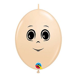 Balão de Festa Látex Liso Q-Link - Rosto Masculino Blush - 12" 30cm - 50 unidades - Qualatex Outlet - Rizzo