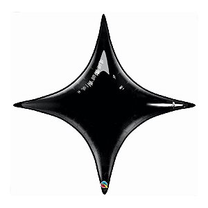 Balão de Festa Microfoil 40" 101cm - Starpoint Preto Onix - 1 unidade - Qualatex Outlet - Rizzo