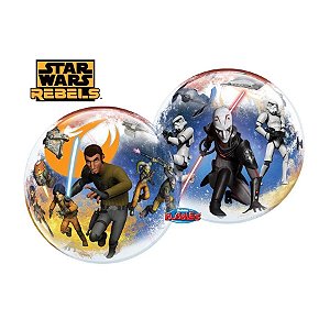Balão de Festa Bubble 22" 55cm - Star Wars Rebels - 1 unidade - Qualatex Outlet - Rizzo