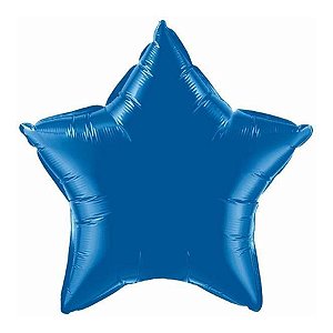Balão de Festa Microfoil 20" 50cm - Estrela Azul Escuro Metalizado - 1 unidade - Qualatex Outlet - Rizzo