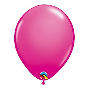 Balão de Festa Látex Liso - Cereja Intenso - 11" 27cm - 6 unidades - Qualatex Outlet - Rizzo