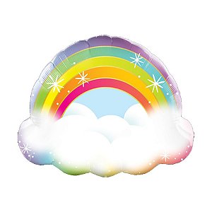 Balão de Festa Microfoil 32" 81cm - Arco-Íris - 1 unidade - Qualatex Outlet - Rizzo