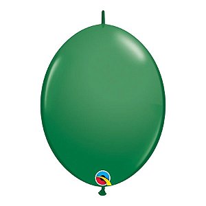 Balão de Festa Látex Liso Decorado Q-Link - Verde - 6" 15cm - 50 unidades - Qualatex Outlet - Rizzo