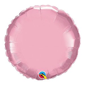 Balão de Festa Microfoil 18" 45cm - Redondo Ouro Rose Perolado Metalizado - 1 unidade - Qualatex Outlet - Rizzo