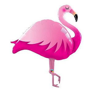 Balão de Festa Microfoil 46" 116cm - Flamingo Rosa - 1 unidade - Qualatex Outlet - Rizzo