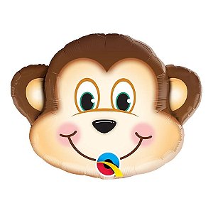 Balão de Festa Microfoil 14" 35cm - Macaco Sapeca - 1 unidade - Qualatex Outlet - Rizzo