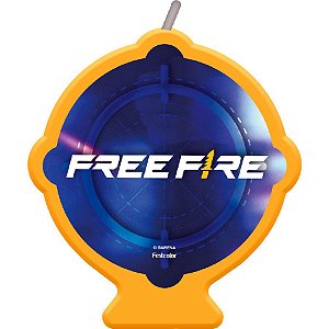 Vela Plana Adesivada - Free Fire - 1 unidade - Festcolor - Rizzo