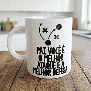 Caneca de Porcelana Papai Gol de Placa - 1 unidade - Rizzo