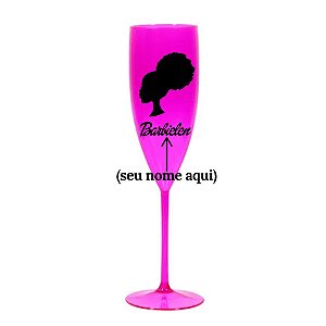 Taça Pink Fashionista Mod.2 Personalizável c/ Nome  - 1 unidade - Rizzo