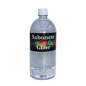 Base Sabonete Líquido Glitter Prata - 1L - 1 unidade - Rizzo