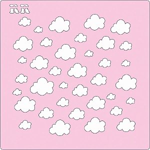Stencil Nuvens - Ref. 4066 - 1 unidade - RR Cortadores - Rizzo