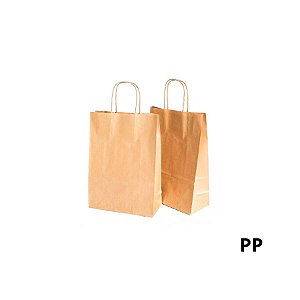 Sacola de Papel PP 16x12x7cm - Kraft - 50 unidades - Cromus - Rizzo