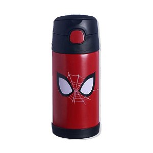 Garrafa Térmica com Canudo Spider-Man - 300ml  - 1 unidade - Zona Criativa - Rizzo