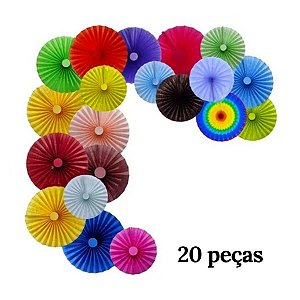 Kit Rosetas Decorativas de Papel Seda Sortido - 20 Peças - 1 unidade - Girotoy - Rizzo