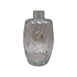 Frasco para Perfumaria de Vidro Cilíndrico Espiral - Transparente - 295ml - 1 unidade - Rizzo