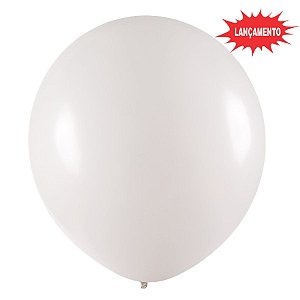 Balão de Festa Redondo Profissional Látex Liso 24'' 60cm - Branco - 3 unidades - Art Latex - Rizzo