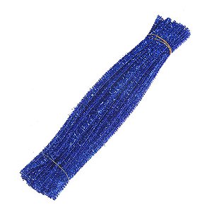 Haste de Chenille Glitter 30cm - Azul - 100 unidades - Artlille - Rizzo