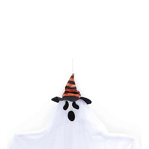 Fantasma com Chapéu de Bruxa - 13x68cm - Halloween - 1 unidade - Cromus - Rizzo