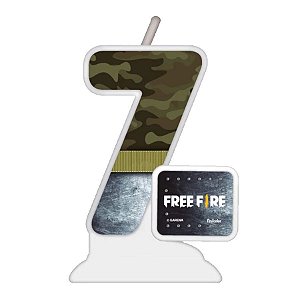Vela - Free Fire N° 7 - 1 unidade - Festcolor - Rizzo