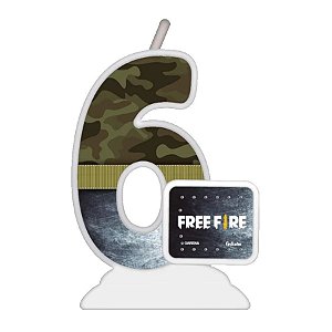 Vela - Free Fire N° 6 - 1 unidade - Festcolor - Rizzo