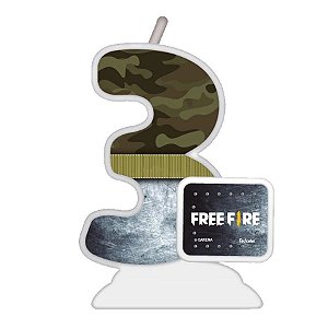 Vela - Free Fire N° 3 - 1 unidade - Festcolor - Rizzo