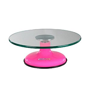 Bailarina de Vidro Giratória Profissional - Rosa Chiclete - 1 unidade - Dutra Formas - Rizzo